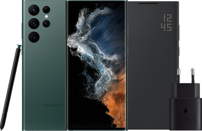Samsung Galaxy S22 Ultra 128GB Groen 5G + Accessoirepakket is nooit meer leverbaar