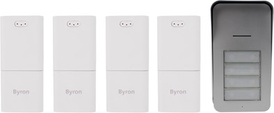 Byron DIC-21545 Draadloze Deurbel Voor 4 Appartementen is nooit meer leverbaar