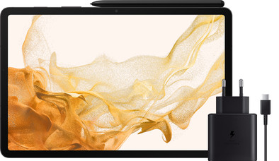 Samsung Galaxy Tab S8 11 inch 128GB Wifi + 5G Grijs + 45W Snellader is nooit meer leverbaar