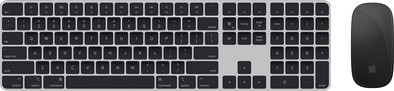 Apple Magic Keyboard met numeriek toetsenblok en Touch ID Qwerty + Mouse (2021) Zwart is nooit meer leverbaar