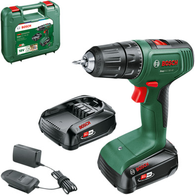 Bosch EasyDrill 18V-40 + 2,0 Ah Accu (2x) is nooit meer leverbaar
