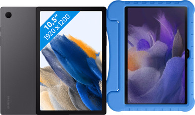 Samsung Galaxy Tab A8 64GB Wifi Grijs + Just in Case Kids Cover Blauw is nooit meer leverbaar