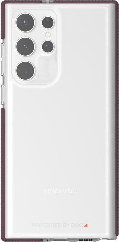 GEAR4 Santa Cruz Samsung Galaxy S22 Ultra Back Cover Transparant/Rood is nooit meer leverbaar