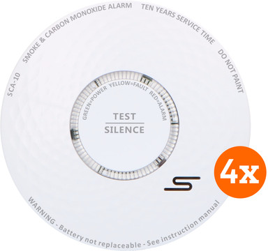 Alecto SCA-10 Combimelder (10 jaar) 4-pack is nooit meer leverbaar