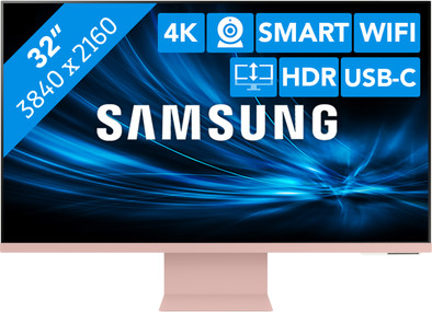 Samsung LS32BM801UUXEN Smart Monitor M8 Roze | Coolblue | Monitoren