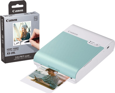 Canon SELPHY SQUARE QX10 Groen + Canon PAPER XS-20L is nooit meer leverbaar