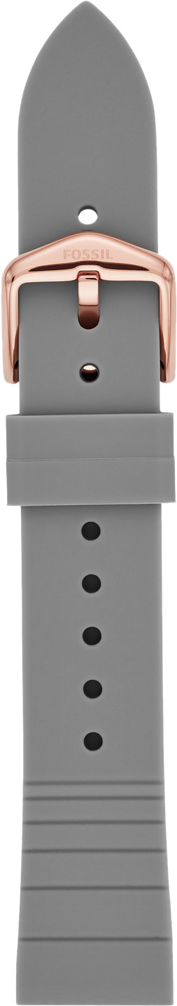 Fossil Siliconen Bandje Grijs 18 mm is nooit meer leverbaar