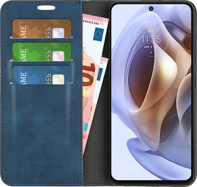 Just in Case Wallet Magnetic Motorola Moto G31 / G41 Book Case Blauw is nooit meer leverbaar