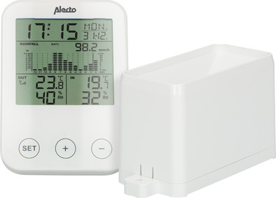 Alecto WS-1200 Weerstation met draadloze regenmeter - wit is nooit meer leverbaar