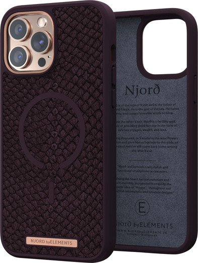 Njord Apple iPhone 13 Pro Max Back Cover met MagSafe Bruin is nooit meer leverbaar