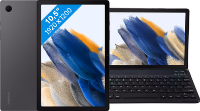 Samsung Galaxy Tab A8 32GB Wifi + 4G Grijs + Just in Case Toetsenbord Hoes QWERTY is nooit meer leverbaar