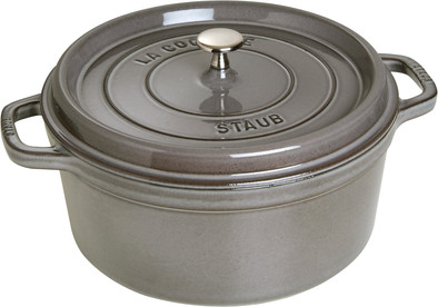 Staub Ronde Stoof-&#x2F;Braadpan 28 cm Grafietgrijs is nooit meer leverbaar