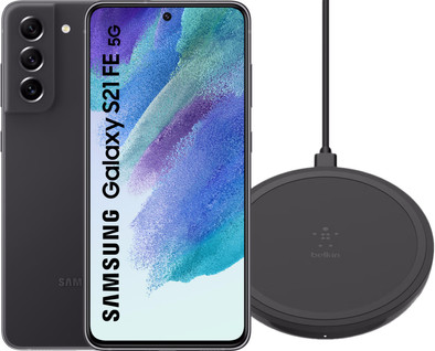 Samsung Galaxy S21 FE 128GB Grijs 5G + Belkin Draadloze Oplader 10W is nooit meer leverbaar