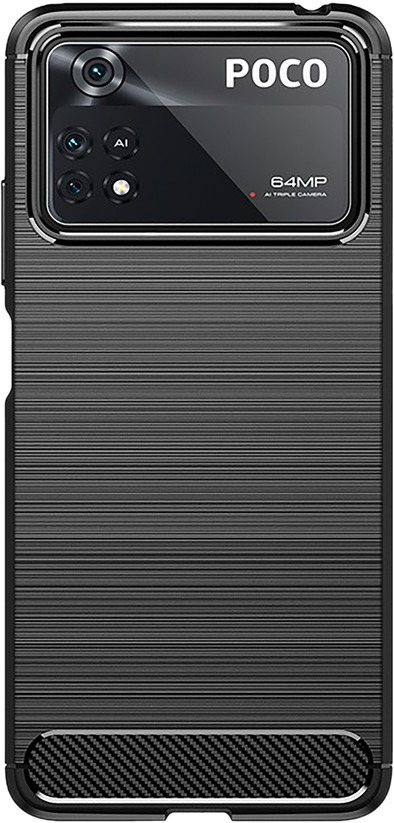 Just in Case Rugged Xiaomi Poco X4 Pro Back Cover Zwart is nooit meer leverbaar