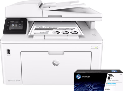 HP LaserJet Pro M227fdw + 1 extra zwarte toner is nooit meer leverbaar