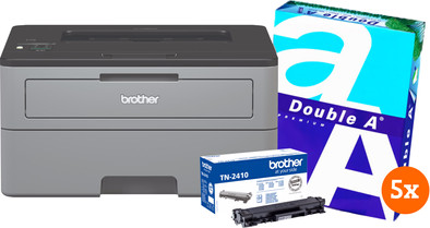 Brother HL-L2350DW + 1 extra zwarte toner + 2.500 vellen A4 papier is nooit meer leverbaar