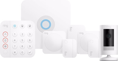 Ring Alarmsysteem met 4 sensoren + Stick Up Cam Wit is nooit meer leverbaar