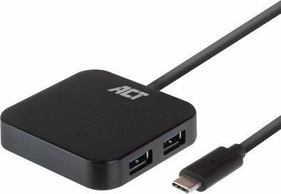 ACT USB-C Hub 4 poorten met stroomadapter is nooit meer leverbaar