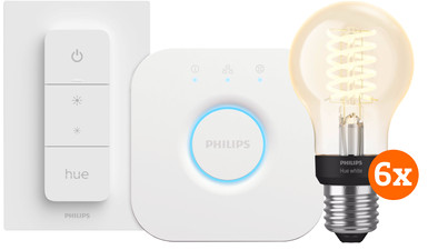 Philips Hue Filament White Standaard E27 6-Pack Startpakket is nooit meer leverbaar