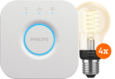 Philips Hue Filament White Standaard E27 4-Pack + bridge is nooit meer leverbaar