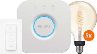 Philips Hue Filament White Globe XL 5-Pack Startpakket is nooit meer leverbaar