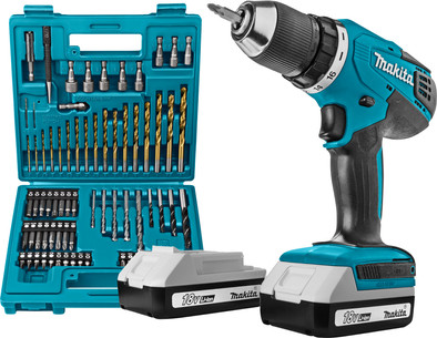 Makita HP457DWE + 75-delige bit- en borenset is nooit meer leverbaar