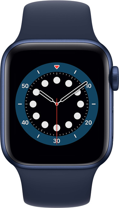 Apple Watch Series 6 40mm Blauw Aluminium Blauwe Sportband is nooit meer leverbaar