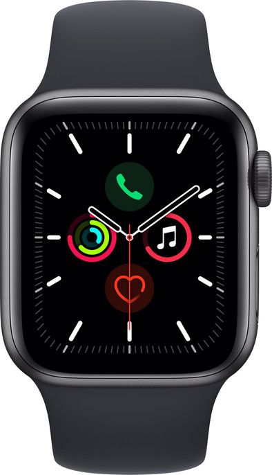 Apple Watch SE 40mm Space Gray Aluminium Middernacht Sportband is nooit meer leverbaar