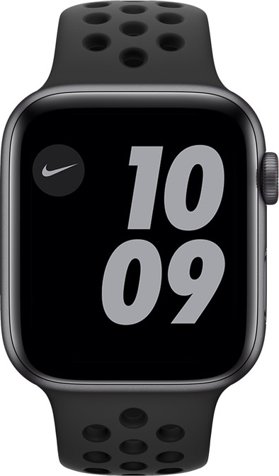 Apple Watch Nike SE 4G 44mm Space Grey Aluminium Zwarte Sportband is nooit meer leverbaar