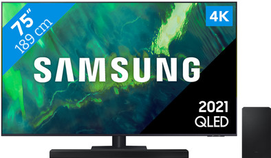 Samsung QLED 75Q74A + Soundbar is nooit meer leverbaar