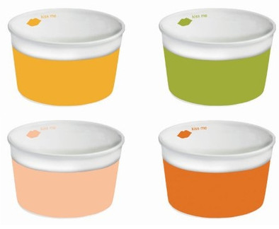 Baci IJscoupes + Lepels Set 4 stuks Citrus Fruit is nooit meer leverbaar