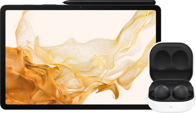 Samsung Galaxy Tab S8 11 inch 128GB Wifi + 5G Grijs + Samsung Galaxy Buds 2 is nooit meer leverbaar