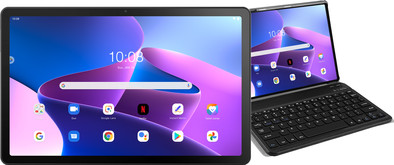 Lenovo Tab M10 Plus (3e generatie) 32GB Wifi Grijs + Just in Case Toetsenbord Hoes QWERTY is nooit meer leverbaar