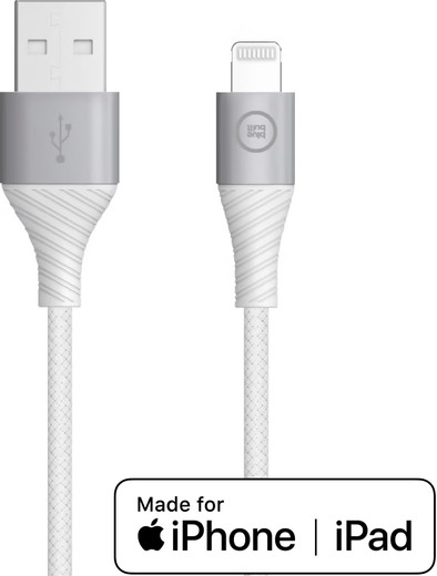 BlueBuilt Usb A naar Lightning Kabel 1,5m Nylon Wit is nooit meer leverbaar