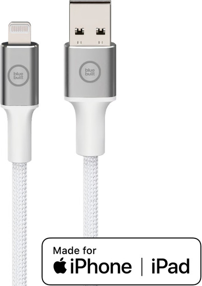 BlueBuilt Usb A naar Lightning Kabel 1,5m Nylon Wit is nooit meer leverbaar