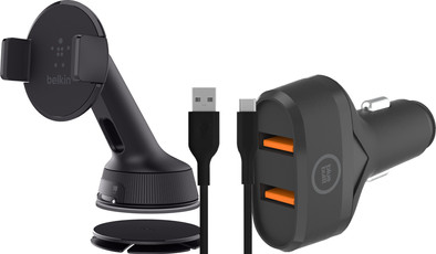 Belkin Telefoonhouder Auto Dashboard/Voorruit Oplaadpakket voor Android is nooit meer leverbaar