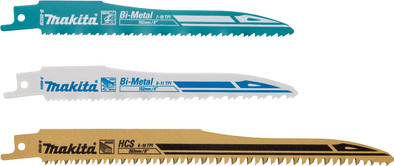 Makita 3-delige Reciprozaagbladenset (universeel) B-13677 is nooit meer leverbaar