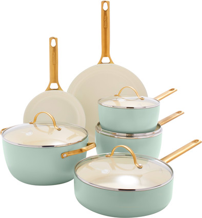 GreenPan Padova Mint Green Pannenset 6-delig is nooit meer leverbaar