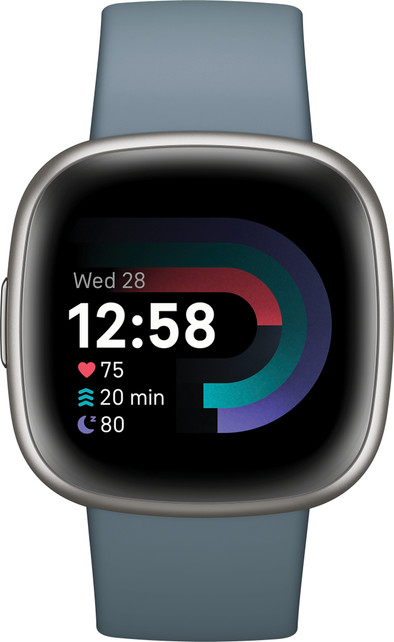 Fitbit Versa 4 Zilver&#x2F;Blauw is nooit meer leverbaar