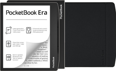 PocketBook Era 16GB Zilver + Flip Book Case Zwart is nooit meer leverbaar