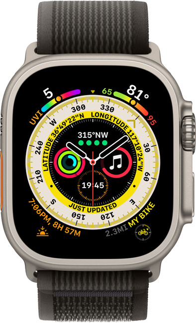 Apple Watch Ultra 4G 49mm Trail Band Zwart&#x2F;Grijs M&#x2F;L is nooit meer leverbaar
