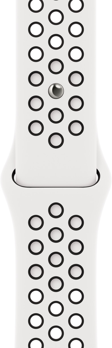 Apple Watch 38/40/41 mm Siliconen Horlogeband Nike Sport Summit White/Zwart is nooit meer leverbaar