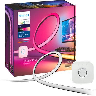 Philips Hue Gradient Lightstrip White and Color + Bridge - voor 32-34 inch PC&#39;s is nooit meer leverbaar