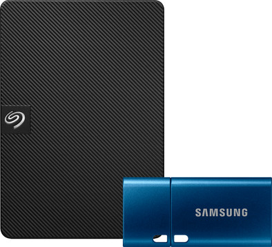 Seagate Expansion Portable 5TB + Samsung USB-C Flash Drive 1 is nooit meer leverbaar