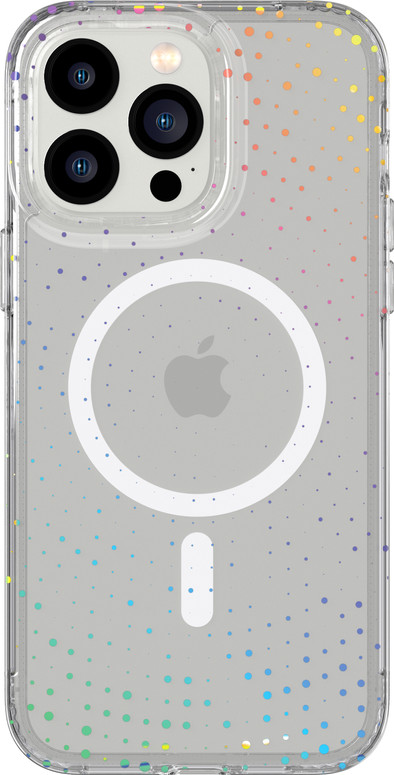 Tech21 Evo Sparkle Apple iPhone 14 Pro Max Back Cover met MagSafe Transparant met Stippen is nooit meer leverbaar