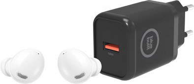 Samsung Galaxy Buds Pro Wit + BlueBuilt Oplader 18W is nooit meer leverbaar