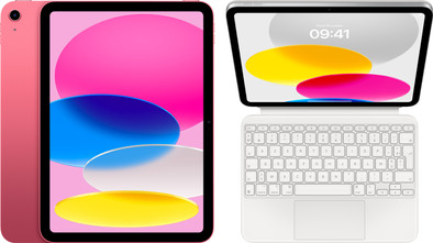 Apple iPad (2022) 10.9 inches 256GB WiFi Pink + Magic Keyboard Folio AZERTY is no longer available