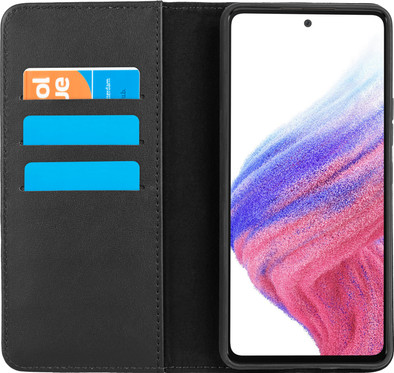 BlueBuilt Samsung Galaxy A53 Book Case Leer Zwart is nooit meer leverbaar