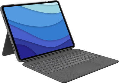 Logitech Combo Touch iPad Pro 12.9 inch (2022&#x2F;2021&#x2F;2020) Toetsenbord Hoes QWERTY Grijs is nooit meer leverbaar