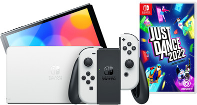 Nintendo Switch OLED Wit + Just Dance 2022 is nooit meer leverbaar